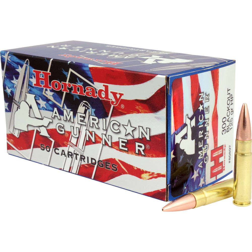 Ammunition Hornady 4.50" AMMO AM GNR 300 BLKOT 125 GR HP AG 50/BX