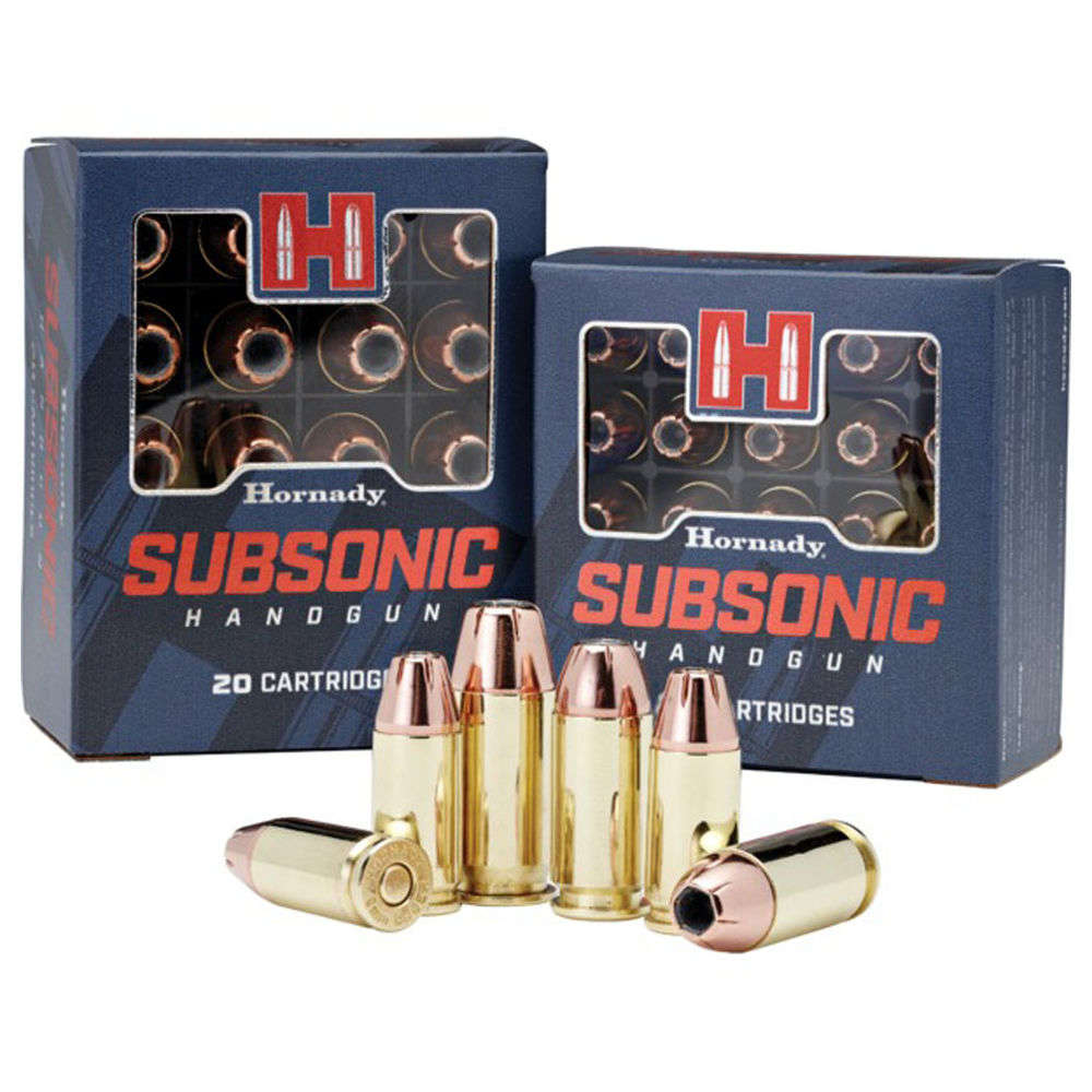 Ammunition Hornady 4.50" AMMO SUBSONIC 40 SW 180 GR XTP 20/BX