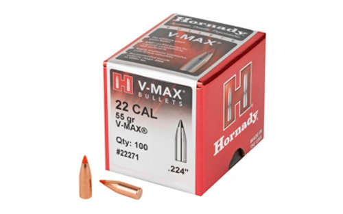 Ammunition Hornady V MAX HRNDY V-MAX 22 CAL .224 55GR 100CT