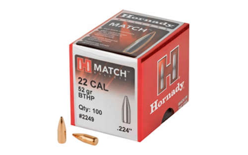 Ammunition Hornady Match HRNDY MATCH 22CAL .224 52GR 100CT