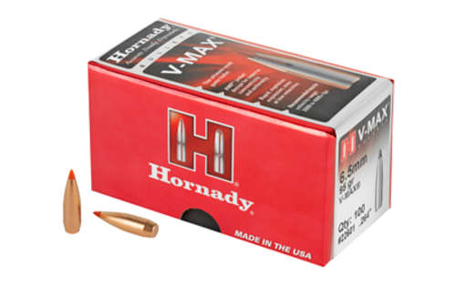 Ammunition Hornady V MAX HRNDY V-MAX 6.5MM .264 95GR 100CT • Model: V-MAX