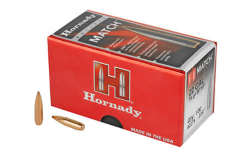 Ammunition Hornady Match HRNDY MATCH 22CAL .224 75GR 100CT