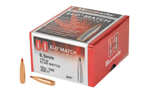 Ammunition Hornady ELD M HRNDY ELD-M 6.5MM .264 130GR 100CT