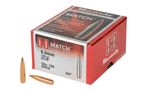 Ammunition Hornady Match HRNDY MATCH 6.5MM .264 140GR 100CT