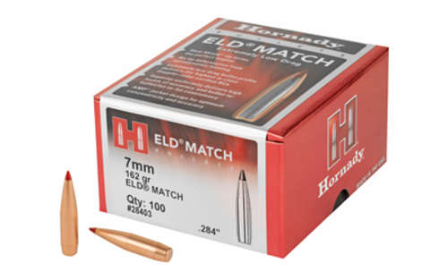 Ammunition Hornady ELD M HRNDY ELD-M 7MM .284 162GR 100CT • Model: ELD-M