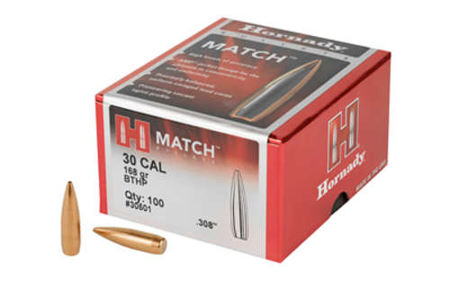 Ammunition Hornady Match HRNDY MATCH 30CAL .308 168GR 100CT • Model: Match