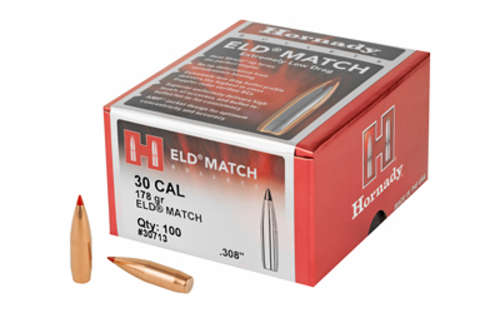 Ammunition Hornady ELD M HRNDY ELD-M 30CAL .308 178GR 100CT