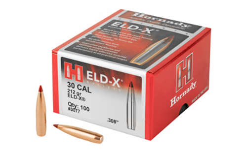 Ammunition Hornady ELD X HRNDY ELD-X 30CAL .308 212GR 100CT