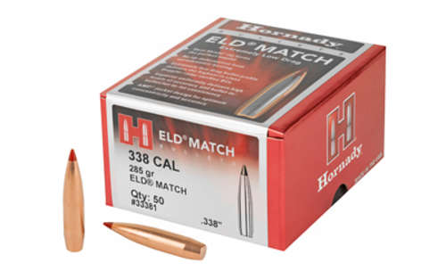 Ammunition Hornady ELD M 338LAPUA HRNDY ELD-M 338CAL 285GR 50