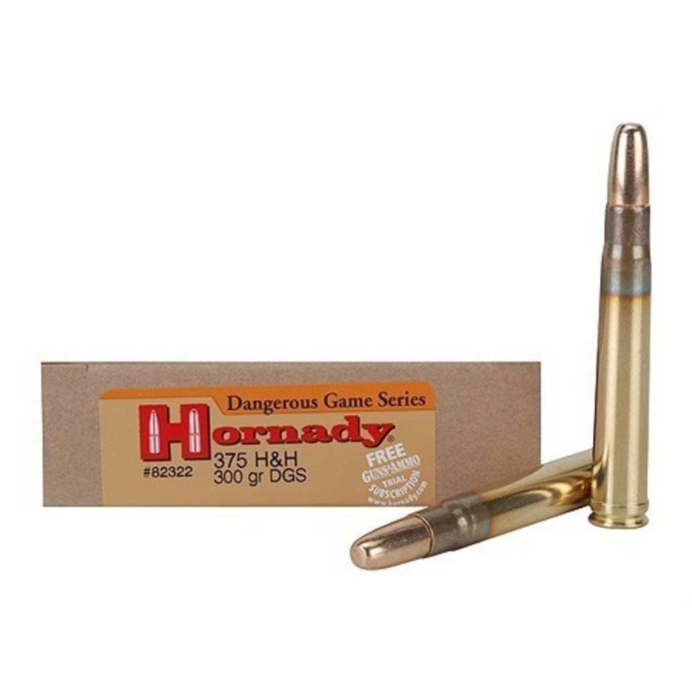 Ammunition Hornady 4263 ft lbs 375H&HMag HORN 82322 DNGRS GAME  375 H&H 300 DGS       20/06