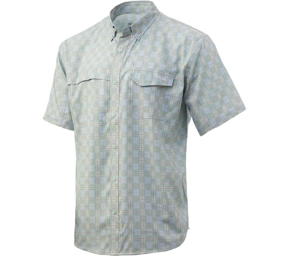 Clothing Huk Ready Series Huk Tide Point Fish Plaid SS Plein Air Mens M