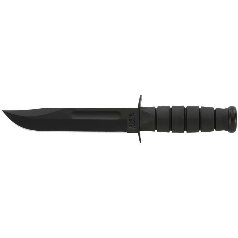 Knives KA BAR 4.50" FIGHT CLIP STRT 7IN BDE W/LTHR BLK