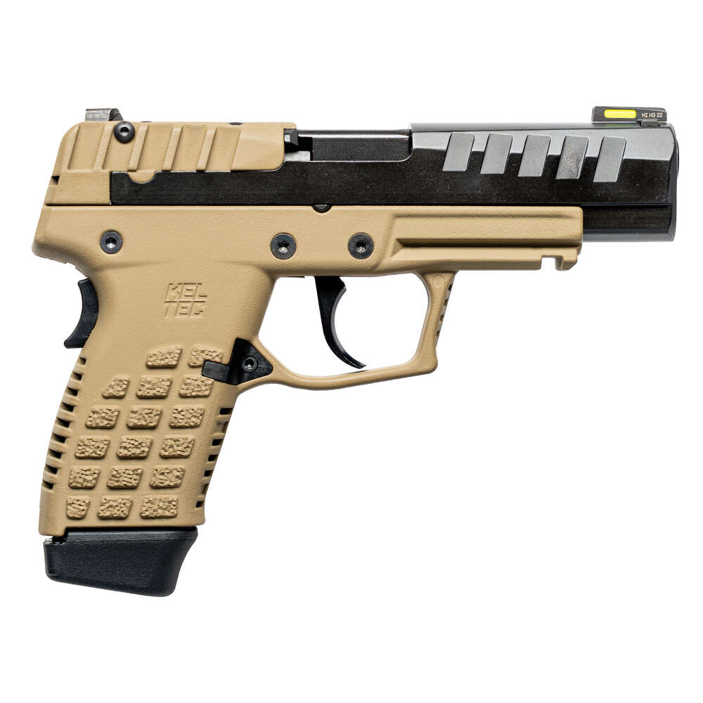 Handguns Kel Tec P15 9mm P15 9MM 15+1 BLK/TAN &bull; BLACK SLIDE/TAN FRAME