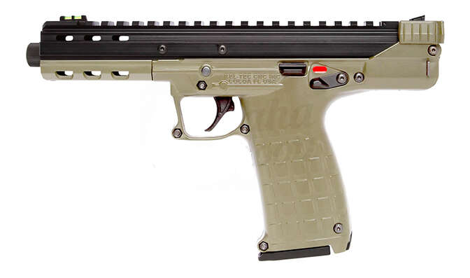 Handguns Kel Tec 5.50" 22LR KEL CP33TAN          22LR 5.5 FO TB RAIL 33R   TAN • Model: 5.50"