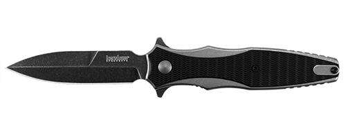 Knives Kershaw Ready Series Kershaw Decimus A/O Frame Lock Knife Black GFN (3.25" Blackwash)