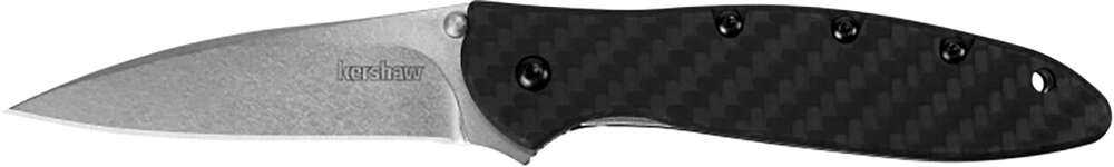 Knives Kershaw Ready Series LEEK - CPM154 CARBON FIBER STONE WASH  3" BLADE ASSIST FOLD