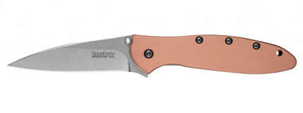 Knives Kershaw Ready Series Kershaw Copper Leek Assisted Opening Knife (3" Stonewash)