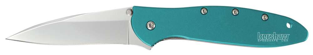 Knives Kershaw Ready Series Kershaw Teal Leek Assisted Opening Knife (3" Stonewash)