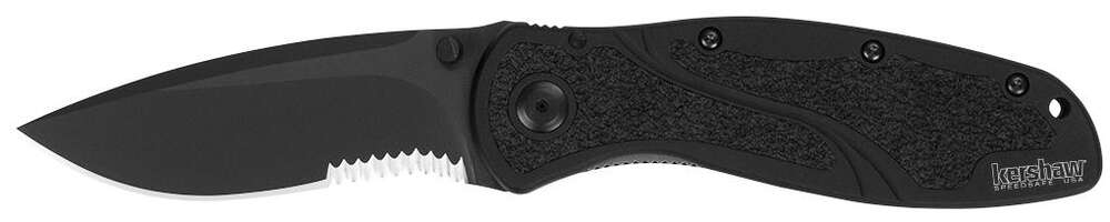 Knives Kershaw Ready Series Kershaw Blur Assisted Opening Knife Black (3.375" Black Serr)