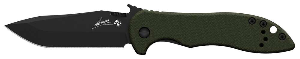 Knives Kershaw Ready Series Kershaw Emerson CQC-5K Liner Lock Knife Green G-10 (3" Black)