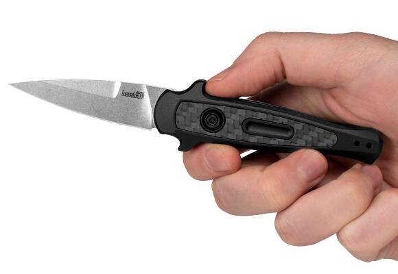 Knives Kershaw Ready Series Kershaw Launch 12 Mini Stiletto Automatic Knife (2.5" Stonewash)