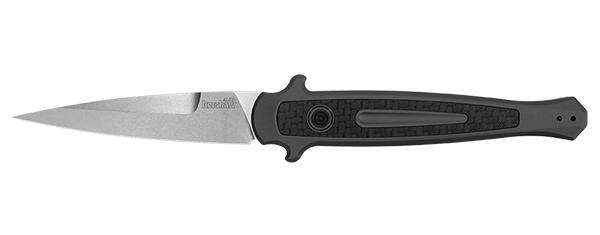 Knives Kershaw Ready Series Kershaw Launch 8 Stiletto Automatic Knife Gray/CF (3.5" Stonewash)