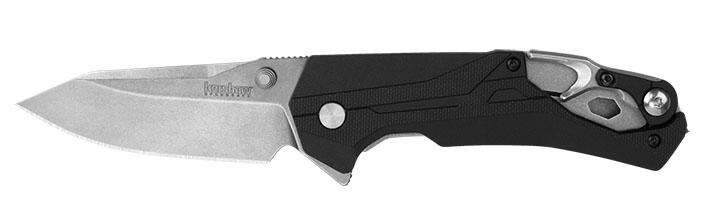 Knives Kershaw Ready Series Kershaw Drivetrain Assisted Opening Knife Black GFN (3.2" Stonewash)