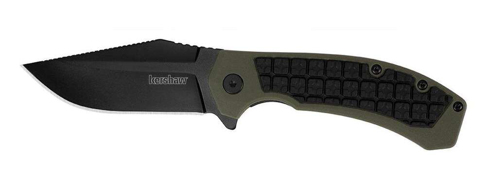 Knives Kershaw Ready Series Kershaw Faultline Liner Lock Knife Green/Black GFN (3" Black)