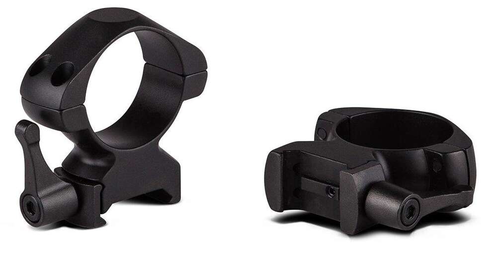 Scope Mounts Konus Ready Series Pair steel mounting ring w/quick release lever for 1 Inch riflescope-high