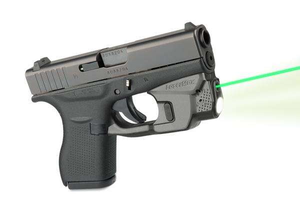 Sights Lasers LaserMax Ready Series CenterFire Light & Laser w/GripSense for Glock 42/43 green • Model: Ready Series