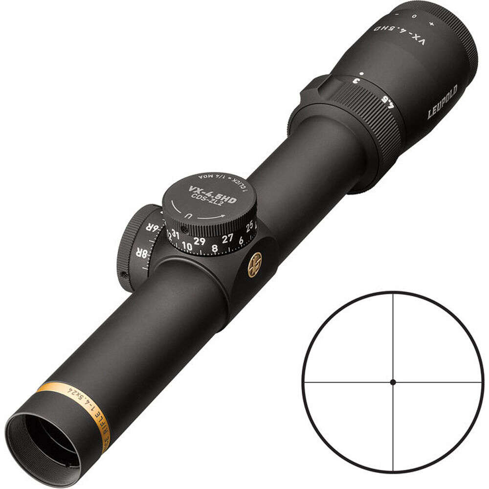 Scopes Leupold Ready Series Leupold Service Rifle FX-4.5HD 4.5x24 (30mm) CDS-ZL2 HPR-1