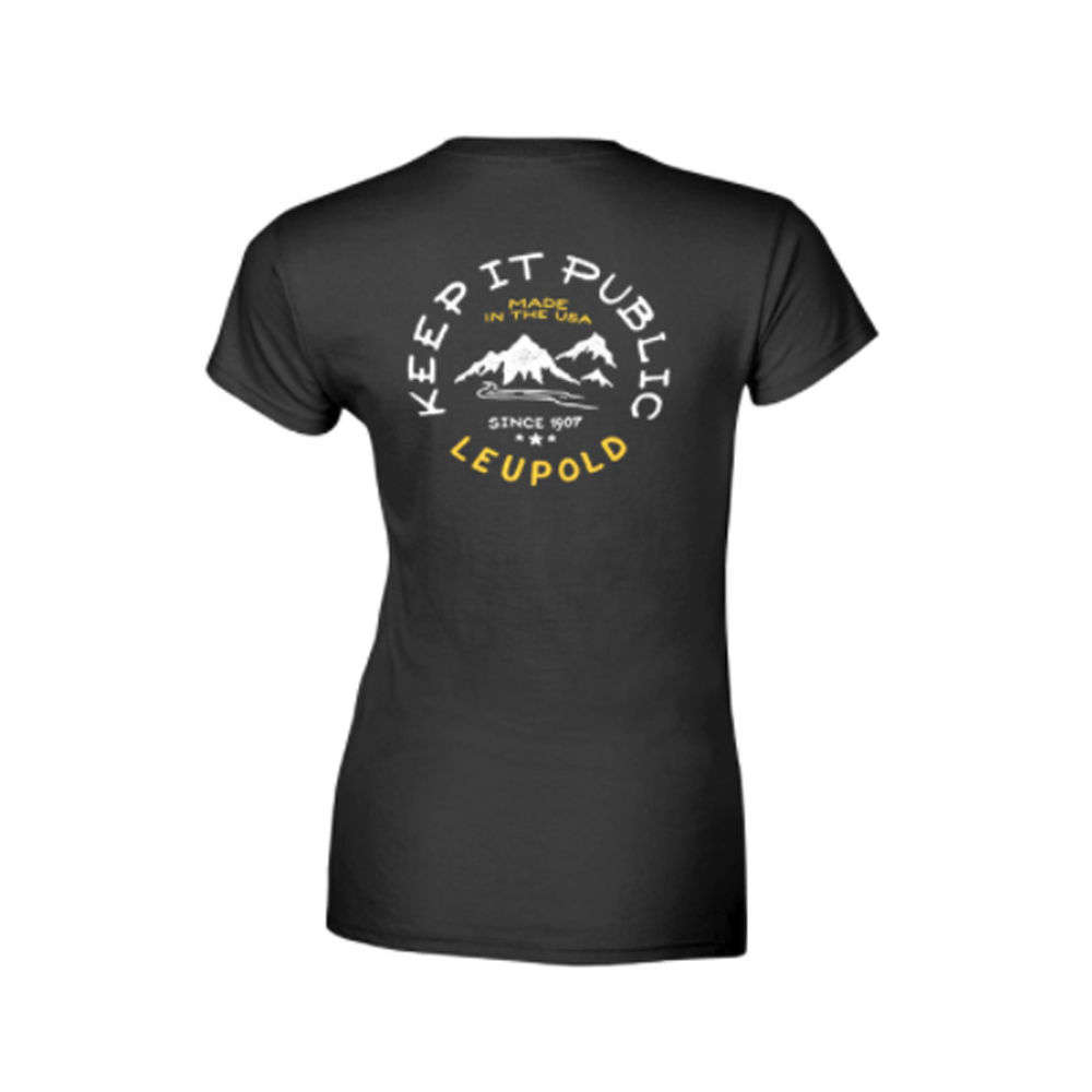 Clothing Leupold 4.50" WMN KEEP IT PUBLIC TEE SS COTTON BLK LRG