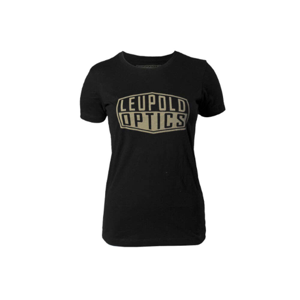 Clothing Leupold 4.50" W S LEUPOLD OPTICS BADGE TEE BLACK S • Model: 4.50"