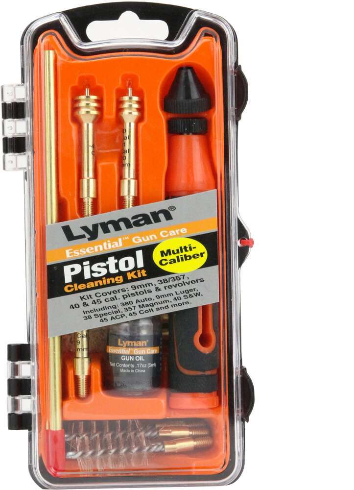 Cleaning Equipment Lyman Ready Series Essential Pistol Cleaning Kit 9mm 40cal 45ACP