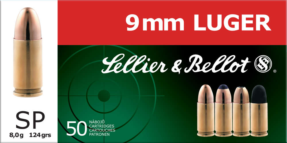 Ammunition MagTech 373 ft lbs 9mm S&B SB9S           9MM     124 SP            50/20