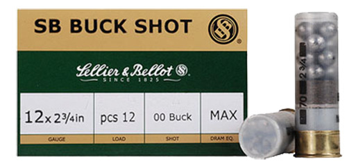 Ammunition MagTech 1 1/4 oz 12Gauge S&B SB12BSD        12GA 2.75  4B 27PEL       10/25 • Model: 1 1/4 oz