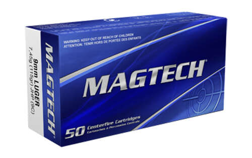 Ammunition Magtech Sport Shooting 9mm MAGTECH 9MM 115GR JHP 50/1000 • Model: Sport Shooting