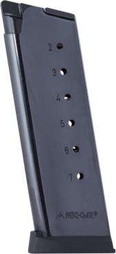 Magazines Mecgar Ready Series 45ACP MEC-GAR 1911 OFFICER .45 ACP 7 HIGH CAPRD HT BLUE MAGAZINE