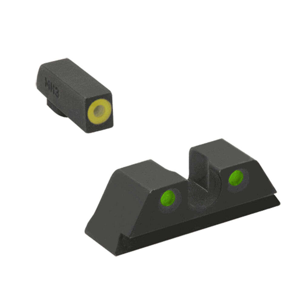 Sights Lasers Meprolight Ready Series ML40220 HYPER-BRIGHT FOR GLOCK PISTOLS FRONT PHOS YELLOW RING/ REAR GREEN