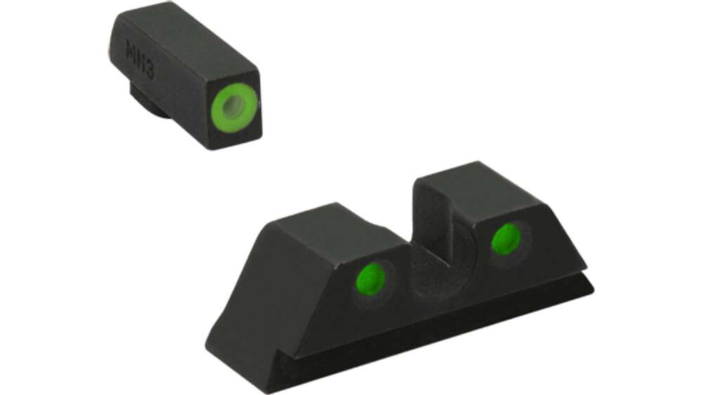 Sights Lasers Meprolight Ready Series ML40889 HYPER-BRIGHT FOR FN  PISTOLS FRONT GREEN RING/ REAR GREEN