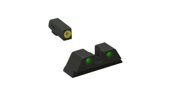 Sights Lasers Meprolight Ready Series ML40889 HYPER-BRIGHT FOR FN  PISTOLS FRONT PHOS YELLOW RING/ REAR GREEN