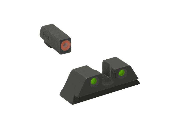 Sights Lasers Meprolight Ready Series ML41766 HYPER-BRIGHT FOR S&W M&P PISTOLS FRONT ORANGE RING/ REAR GREEN