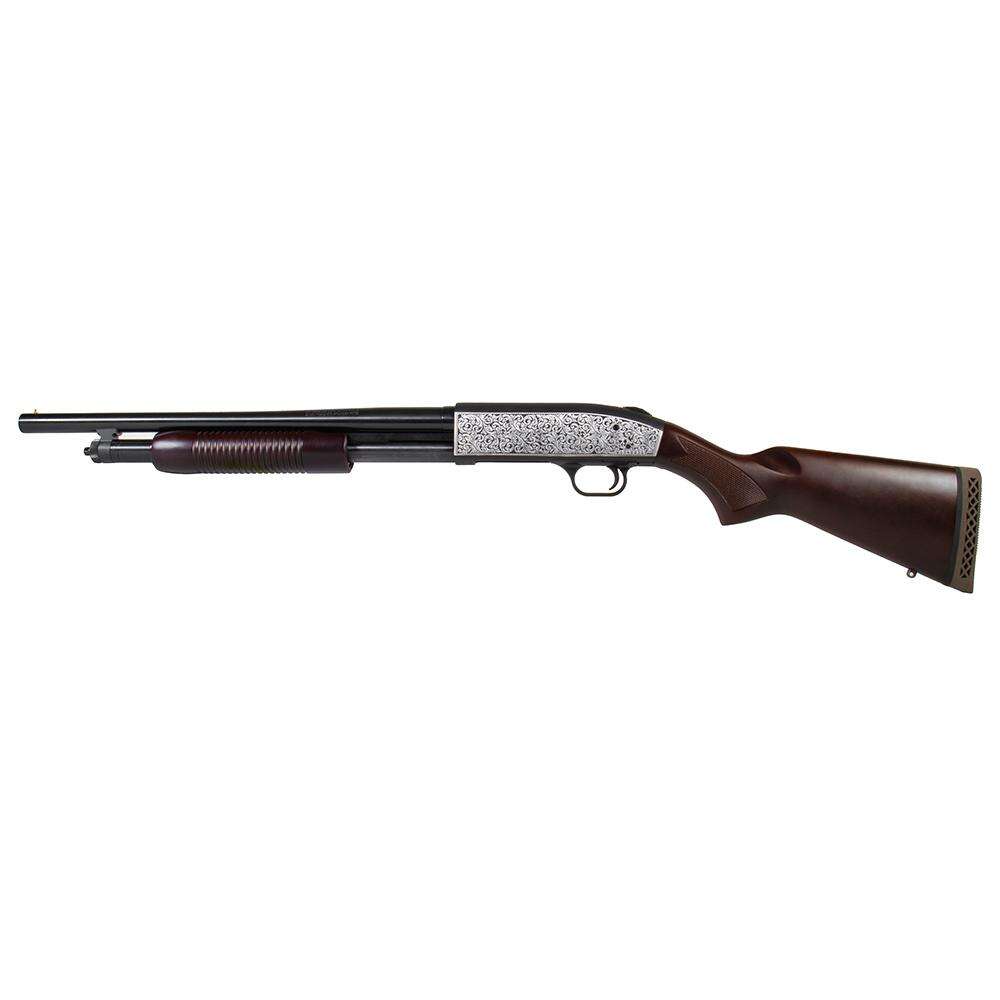 Rifles Long Guns Mossberg Ready Series 12Gauge Mossberg Persuader 500 12GA Retrograde Series FILIGREE POLISHED