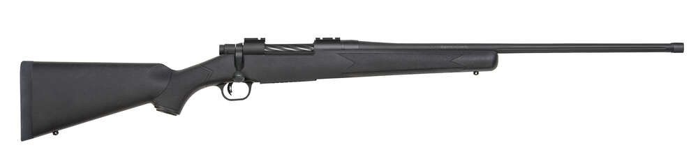 Rifles Long Guns Mossberg Patriot Rifle 7mmRemMag PATRIOT 7MAG BL/SYN 24" TB • THREADED BBL|WEAVER-STYLE BASE