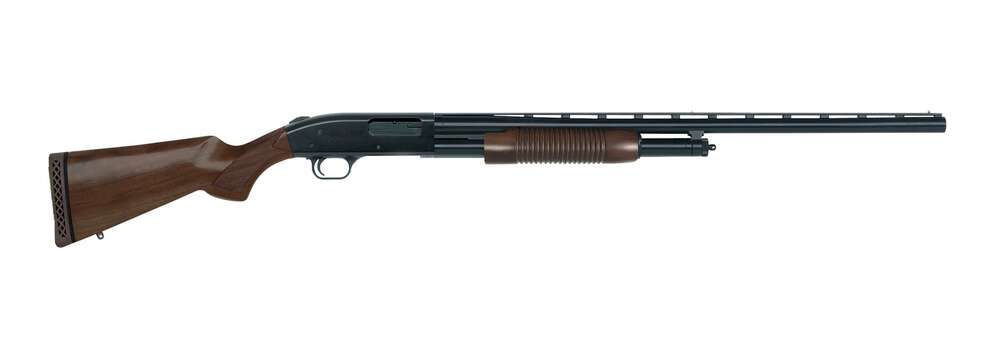 Rifles Long Guns Mossberg 500 Retrograde Field 12Gauge 500 FIELD RETRO 12/28 3" BL/WD • 500 RETROGRADE FIELD