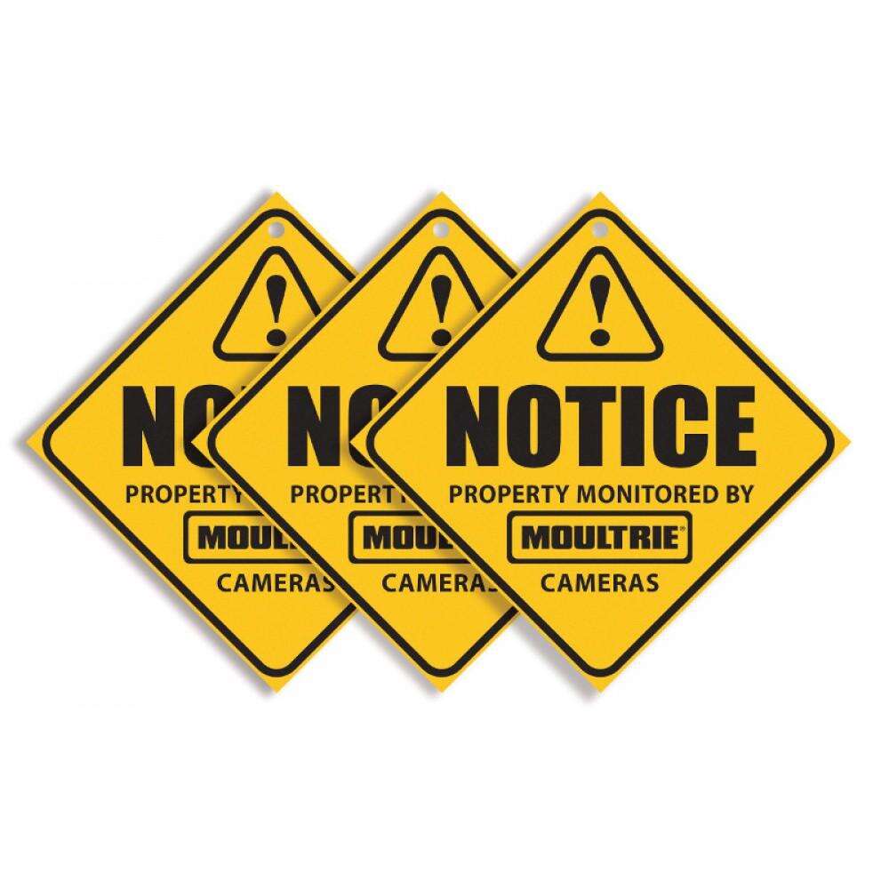 Misc. Accessories Moultrie MOU MCA-13133 CAMERA SURVEILLANCE SIGNS 3-PK • Model: 