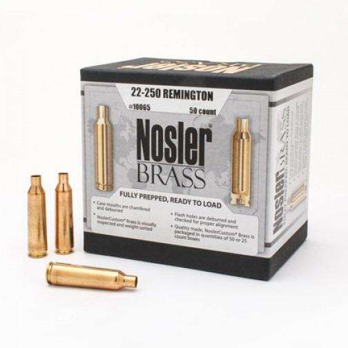 Ammunition Nosler Ready Series 22 250 NOSLER BRASS 22-250 REMINGTON 50/BX