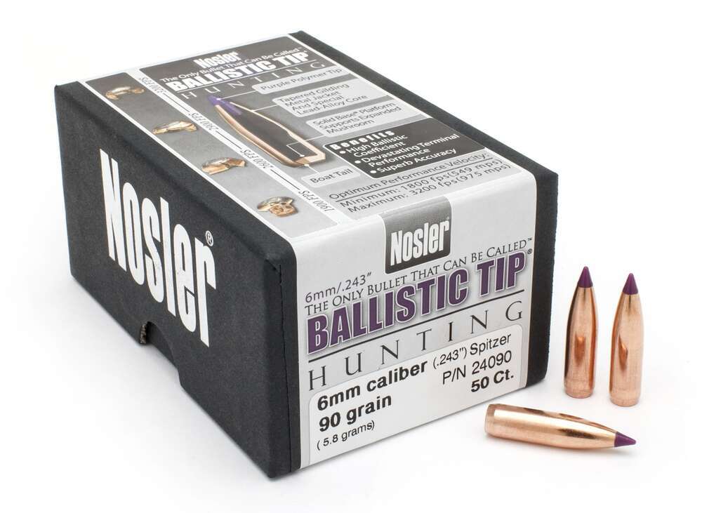 Ammunition Nosler Ready Series 6MM    .243 90 GR SBT BTIP H 50*