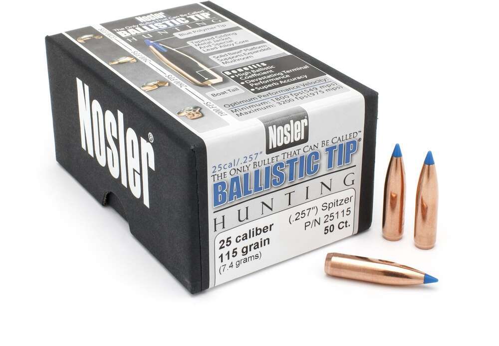 Ammunition Nosler Ready Series 25 CAL .257 115GR SBT BTIP H 50* • Model: Ready Series