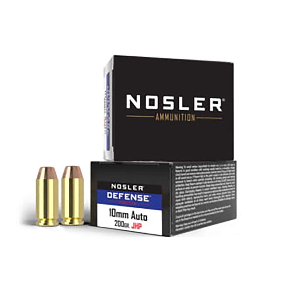 Ammunition Nosler Ready Series 10mm Nosler Ammo Defense Handgun-10mm 200gr B JHP (20ct)